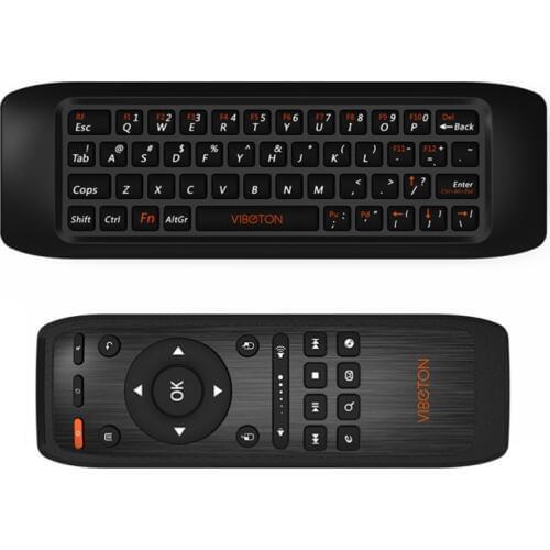 FFYY-Viboton 2.4G Fly Air Mouse Raspberry Pi 3 Wireless Keyboard Remote Control Learning Keyboard Combo For Android Smart Tv B