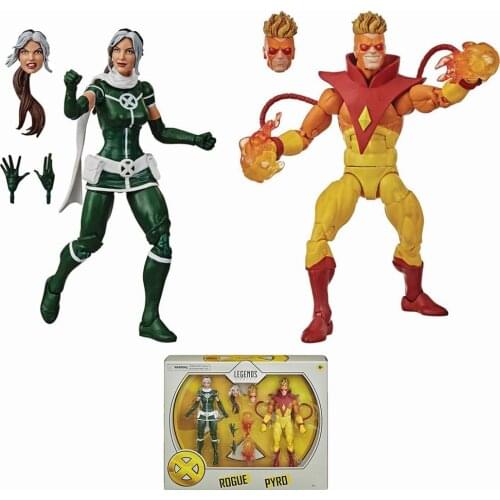 New In Box Original Marvel Legends Rogue & Pyro 2 Pack 6" Action Figure Anna Marie John Allerdyce Comic Toys Doll Model