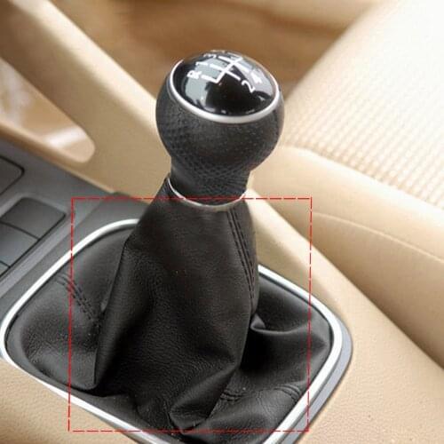 PU Leather Car Gear Shift Stick Gaiter Boot Dust-Proof Cover Black Universal Gearbox Handle Protections Interior Parts