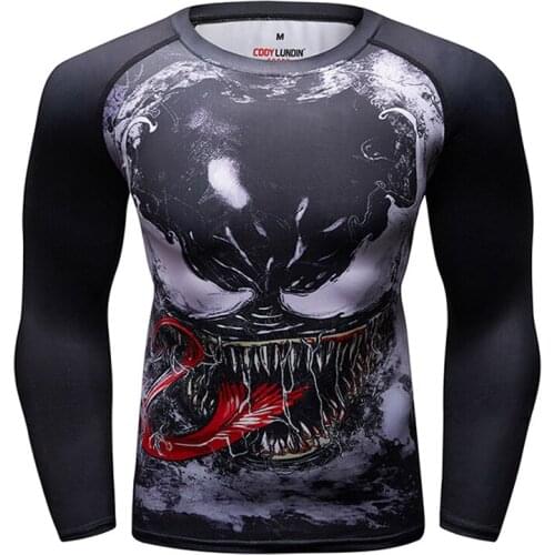 Rashguard Mma Muay Thai T Shirt Men Sport Jersey Anime Printed Long Sleeve Compression Tights Boxing Shirt Muaythai Sweatshirt