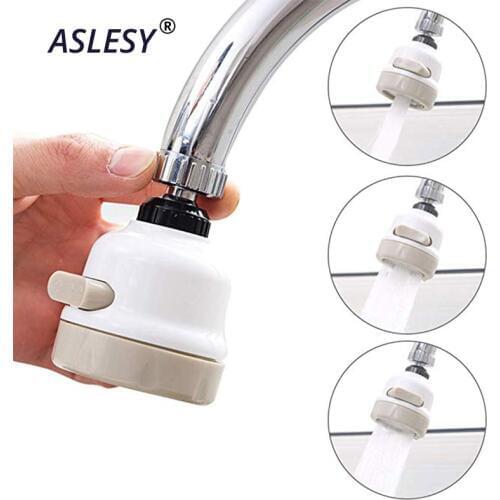 Kitchen Faucet Head 360Rotate Water Saving Tap with 3 Modes Spray Head Moveable Nozzle Filter for Household Bathroom Accessories