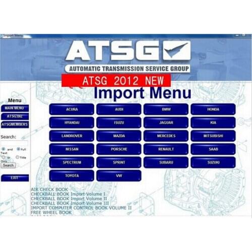 Hot sale latest version ATSG 2012 automatic transmission service group