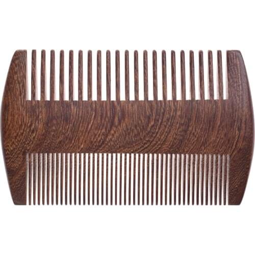 New Boutique Sandalwood Comb Gold Wire Bar Comb Handmade Beard&Hair Combs for Women Man Natural Beautiful Wood