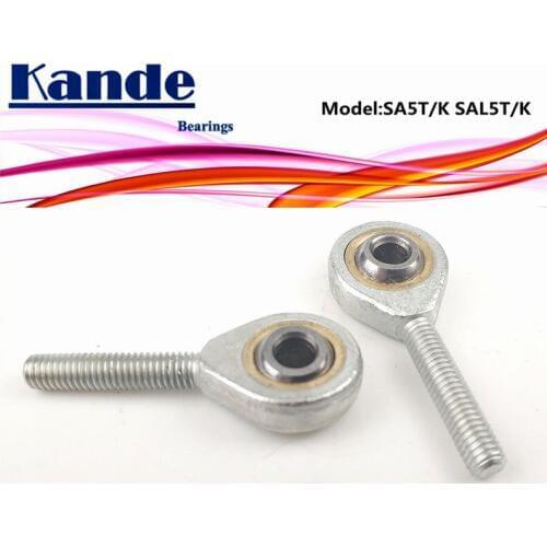 Kande Bearings POSA5 POSAL5 SA5T/K SA5 SAL5T/K SA5T SAL5T 2pcs Rod End Bearing M5*0.8 SAL5 Male/Female thread