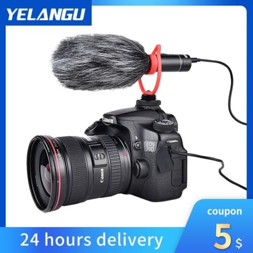 YELANGU Condenser Recording Microphone Gaming Vocal Vlog Youtube Live Studio Mic for DSLR Camera Smartphone PC Laptop Computer