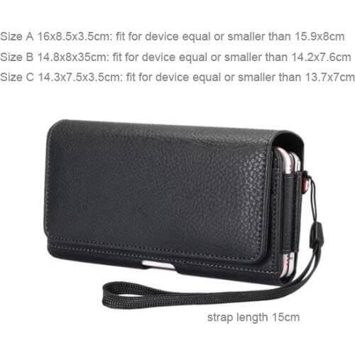 Horizontal Strap Leather Holster Belt Clip Case For Asus Zenfone Max Pro (M1),Oppo A7 F9 Pro F7 A83,VIVO X21s Y81 Y71 V9 Y95 Y91