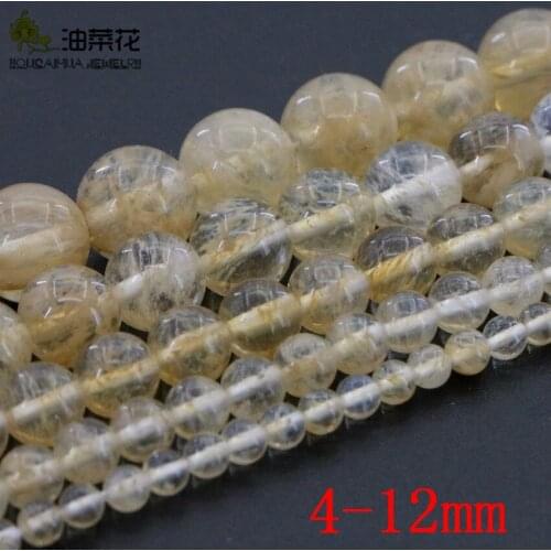 Natural Stone 4-12mm Synthetic Topazs Round Loose Beads DIY Accessories Making Bracelet Necklace Woman Gift Christmas Wholesale