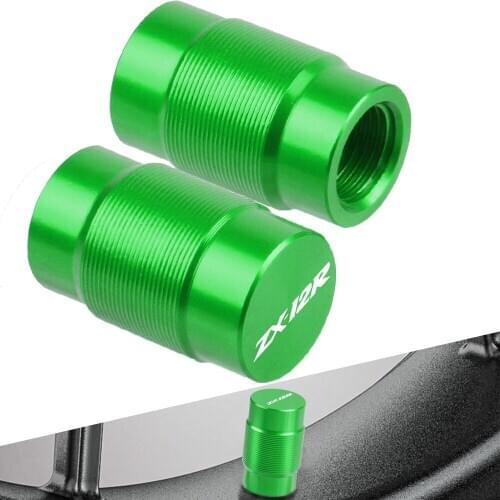 For Kawasaki ZX12R 2000 2001 2002 2003 2004 2005 ZX 12R ZX-12R 2006 Motorcycle Wheel Tire Valve caps Aluminum Airtight Covers