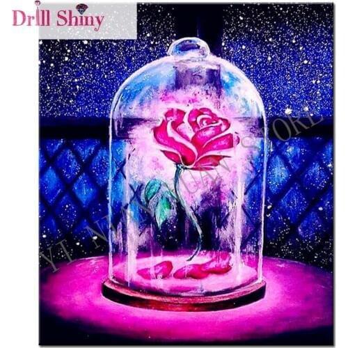 NEW DIY Diamond Embroidery rose flower 5D Diamond Painting Cross Stitch kit Mosaic Pattern Full round Rhinestone Home Decor