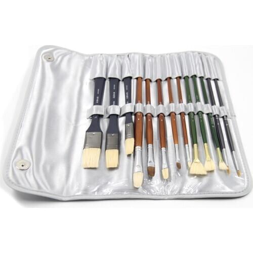 Eval 13pcs Oil Acrylic Brush Nylon Bristle Hair Artists Paint Brush Set Acrylic Drawing Brushes Free Shipping