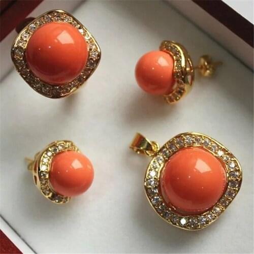 Charming South Sea Shell Pearl Pendant Earings Ring Jewelry Set Fine Luxury Noble Real Natural Fine Jewelry Party Wedding Gift