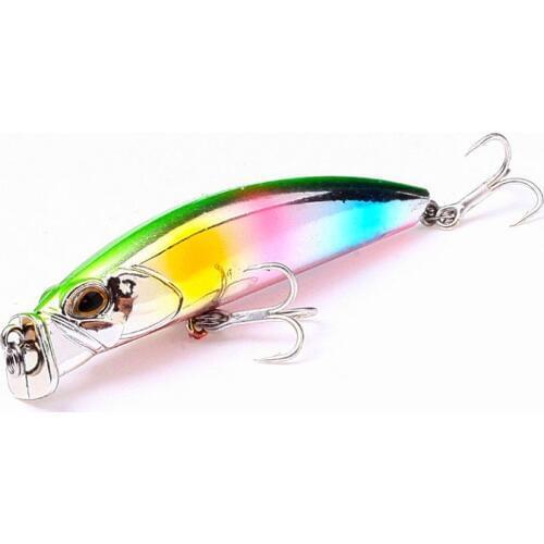 1PCS 7.5cm 10.2g Swim Fish Fishing Lure Artificial Hard minnow Bait Laser Wobbler Japan Mini Fishing Tongue board Crankbait lure