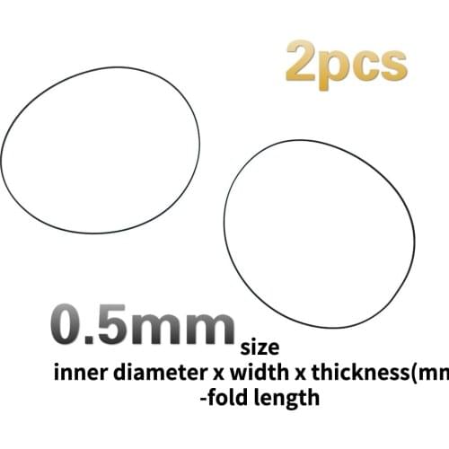 2pcs 0.5mm thickness width transmission rubber drive belt for Sony walkman repeater cassette deck counter audio tape recorder