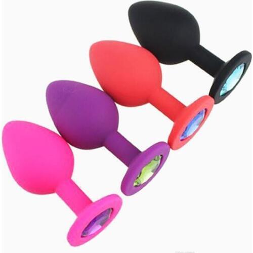 Silicone Anal Sex Toys For Women Men Erotic Butt Plugs Crystal Jewelry Adult Booty Beads Anus Products