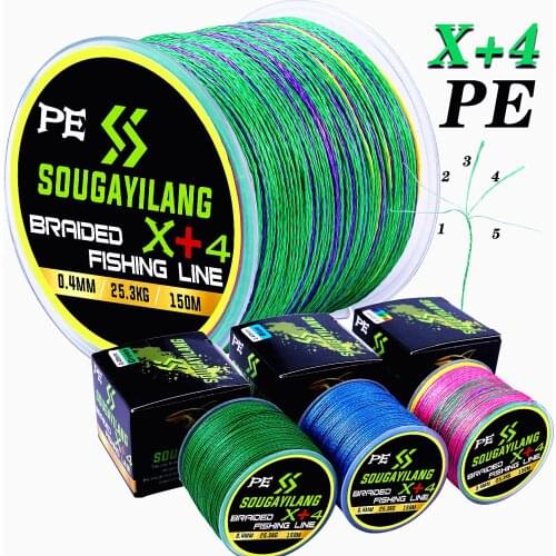 Sougayilang New 4 Strands PE Fishing Line Raid Fishing Line 150M Mini Multifilament Fishing Wire Carp Japan Fishing Line Tool