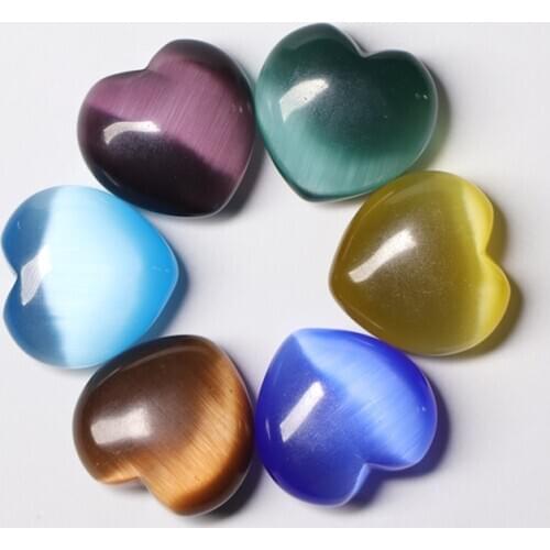 1pc Heart-shaped Opal Gem Healing Crystal Gem Quartz Crystal Specimen Aura Decoration Gift