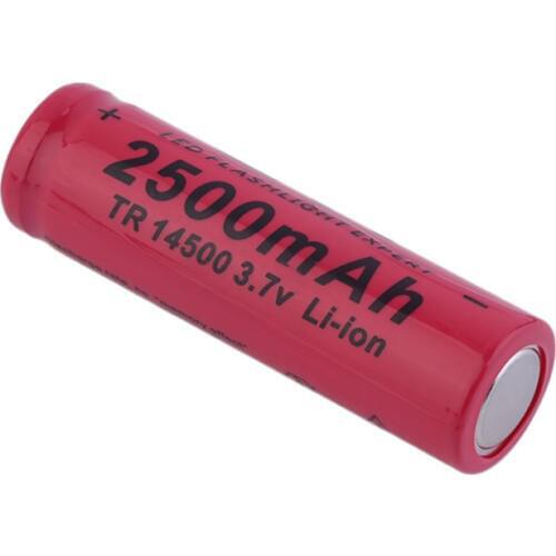 20PCS 2500mAh 14500 Rechargeable lithium battery tip 3.7 V flashlight rechargeable battery accumulator battery Dropshipping