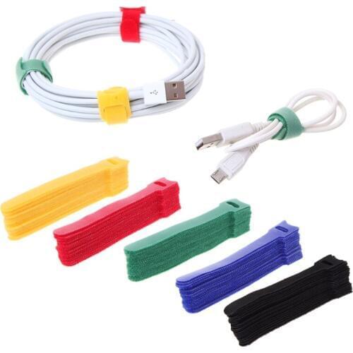 20pcs/set Reusable Fastening Cable Organizer Earphone Mouse Ties Management