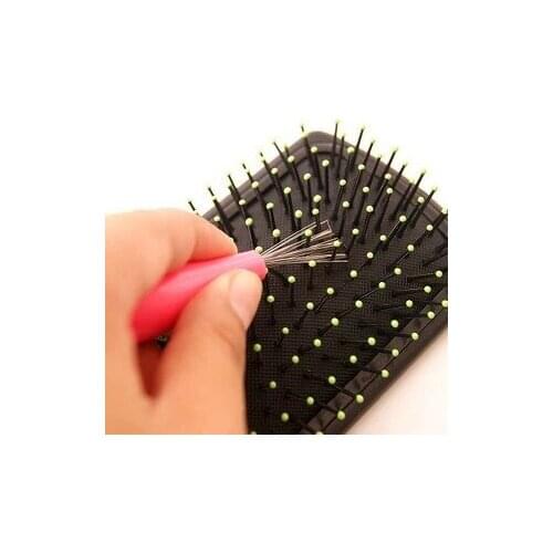 200PCS Comb Hair Brush Cleaner Cleaning Remover Embedded Beauty Tools Plastic Handle