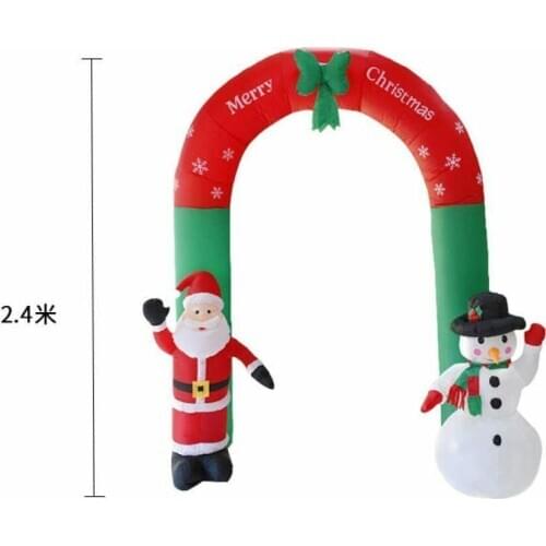 240cm inflatable Christmas bow Santa Claus inflatable Christmas decoration