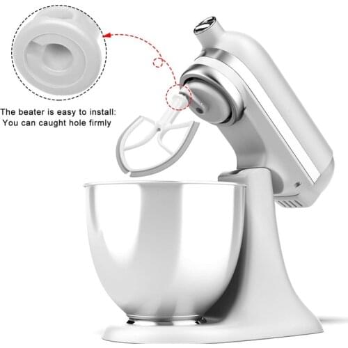 5-Quart Flex Edge Beater for KitchenAid KA-5L Bowl-lift Stand Mixers, Plastic Flat Beater Paddle with Silicone Edges