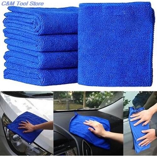 5X Fabulous Great Blue Wash Cloth Car Auto Care Microfiber Cleaning Towels