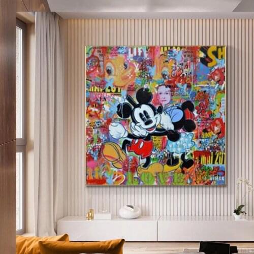 Disney 5D Diy Diamond Painting Diamond Embroidery Mosaic Cross Stitch Kits Cuadros for Living Room Mickey Mouse Home Decor
