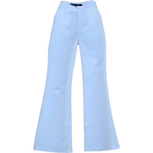 Womens casual pants Female autumn New high quality high waist Bell pants trousers white temperament leg boot cut pant women