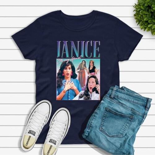 Janice Oh My God Friends T-Shirt Funny Gift TV Show Vintage Retro 90s Unisex T Shirt Short Sleeve Casual Tops Women Graphic Tee