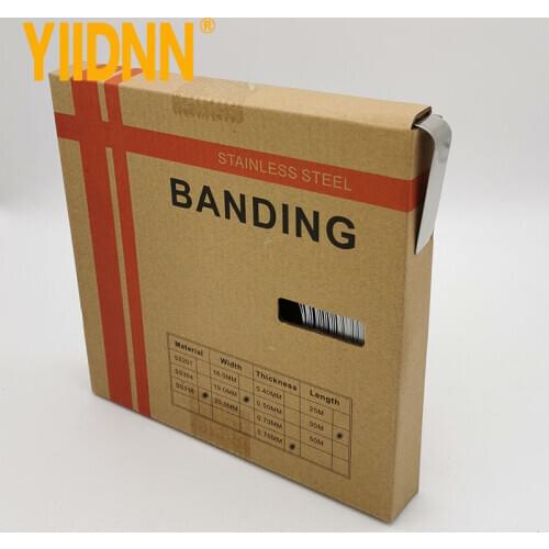 316 Stainless Steel Banding Strapping Band Strap Tools for Strapping 0.03" Thick Coil, 100 Feet Roll (3/4" Width)19mm*0.76mm*30m