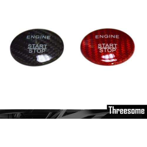 For Mercedes Benz A B C GLC GLA CLA ML GL Class W176 W246 W205 X253 X156 C117 Engine Start Button Carbon Fiber Cover Car Styling