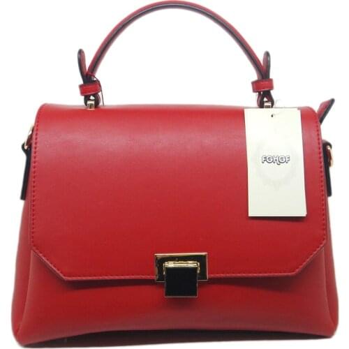 Red Sexy Ladies Bag Crossbody Bag Genuine Leather Messenger Bag Plain Women Totes Shoulder Bag