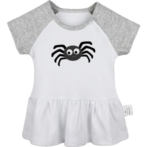Halloween Party Cute Cartoon Black Spider One Of A Kind Design Newborn Baby Girls Dresses Toddler Infant Cotton Clothes