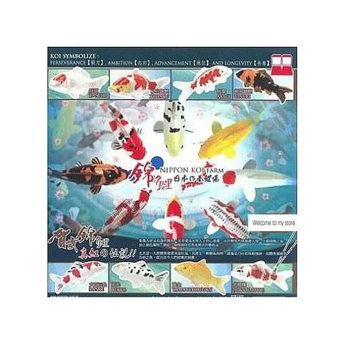 Mini pvc figure Capsule toy simulation animal model fishes 8pcs/set