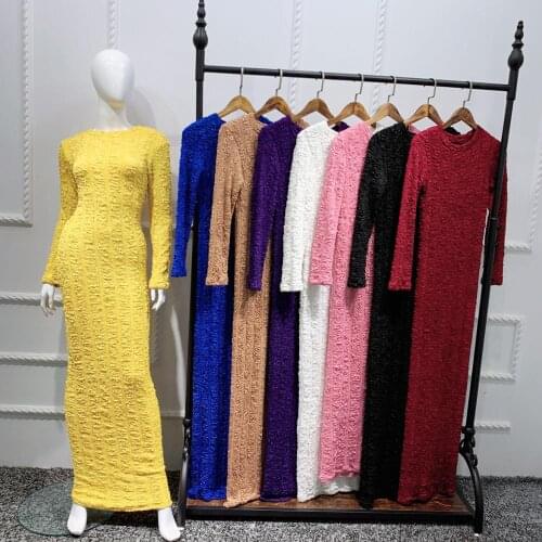 Dubai Abaya Muslim Long Arabic Hijab Dress Turkey Islam Clothing Dresses Abayas For Women Vestidos Robe Longue Musulmane Femme