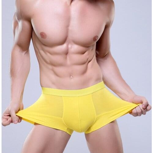 Men Underwear Modal Boxer Shorts Man Breathable Mid-Waist Sexy Trunk U Convex Pouch Underpants Cueca Ropa Interior Hombre L-XXXL