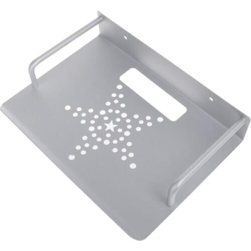 Wall Mount Storage TV Box Router Shelf Set-top Box Bracket Holder Mini PC DVD Player Stand Rack Aluminum Single-layer Space