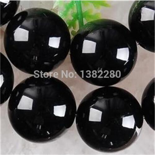 New arrival 10mm Black Onyx Chalcedony Stone Fashion Jewelry DIY Women Handmade Round Loose Beads Make Design Gift Exquisite 15"