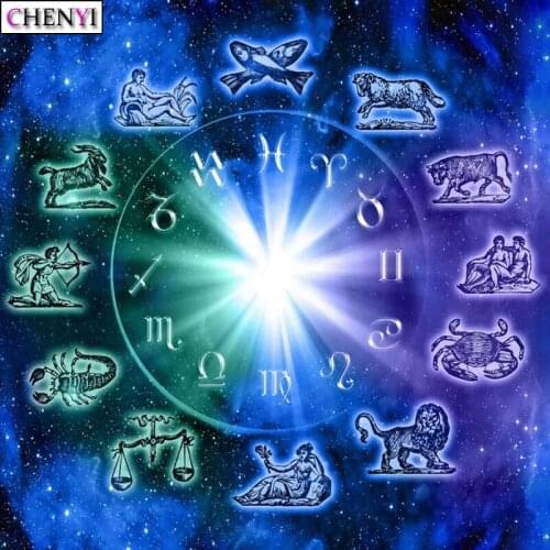 New DIY Diamond Painting The Zodiac Full Diamond Mosaic Embroidery Kit Rhinestones Animal Picture Modern Home Decor Handicraft