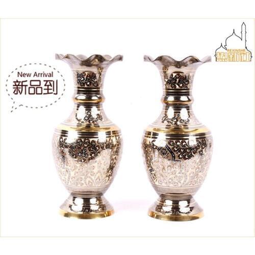 Pakistan arts and crafts vase bronze vase 20 inch color mill altar vase