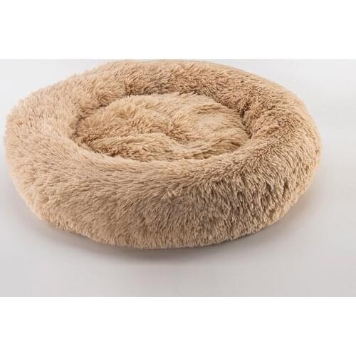 Dog Bed Cat Bed Cushion Bed Faux Fur Donut Cuddler for Dog Cat Joint-Relief Improved Sleep Machine Washable Waterproof Bottom