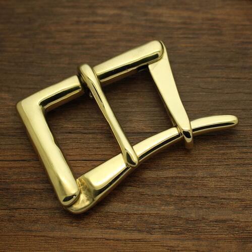 2pcs DIY Solid Brass Pin Buckle for Leather Belt 1 1/2" 38mm Craft Hardware Quick Release Mens Belt Buckle Firefighter Buckles