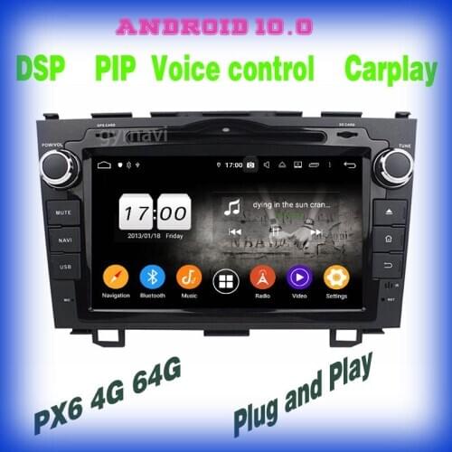 PX6 Android 10.0 voice control Car GPS dvd Player for honda CRV CR-V radio 2006 2007 2008 2009 2010 2011 with 4+64GB Auto Stere