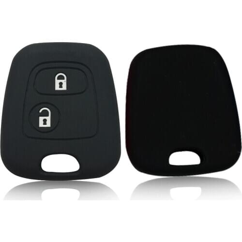 For Toyota AYGO Silicone Car Key Cover Holder For Peugeot 206 307 207 408 For Citroen C2 C3 C4 Soft Rubber Key Fob Case Shell
