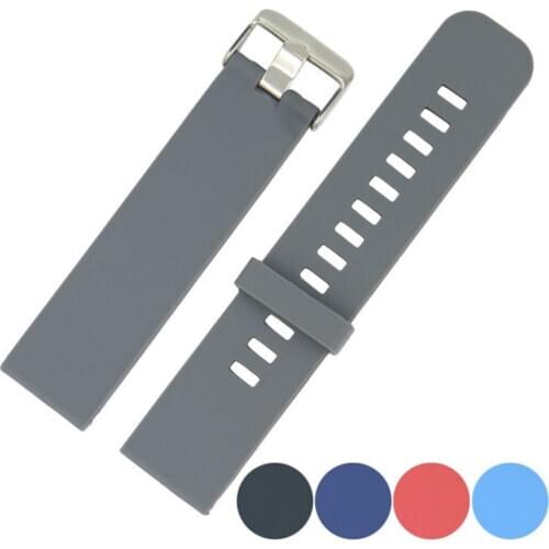 Silicone Watch Strap Diver Watch Band Rubber Wrist-watches Bracelet 18/20/22/24 mm with Stainless Steel Buckle Clasp Replacement
