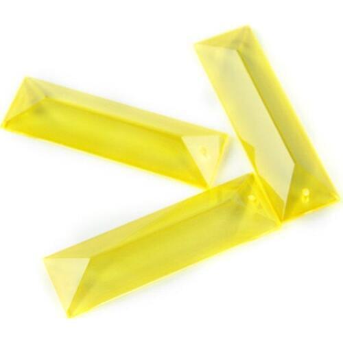 100Pcs/Lot Glass Chandelier Prism Lighting Drop Part Mix Color Pendant 22*76mm Lamp Pendants Curtain Pendants