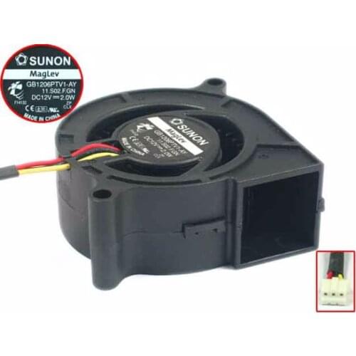 SUNON GB1206PTV1-AY 11.S02.F.GN Server Cooling Fan DC 12V 0.16A 60x60x25mm 3-wire