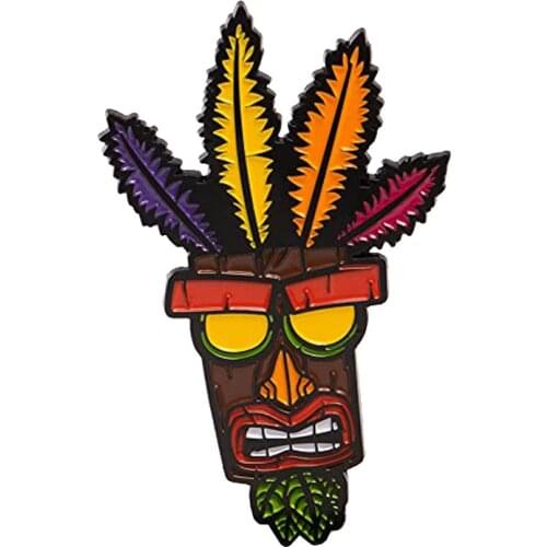 Crash Bandicoot Aku Aku enamel pin Adventure Video Game Flair Addition"Call me thrice, and I shall grant you special powers!"