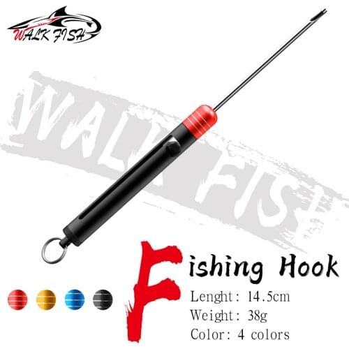 WALK FISH Fishing Hook Remover Stainless Steel Safety Decoupler Extractor Fishhook Disgorger With Aluminum Handle Fishing Tackle
