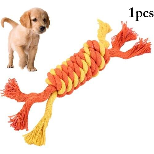 Kapmore 1pc Bite Resistant Pet Rope Toy Candy Shape Cotton Rope Dog Chew Rope Puppy Rope For Teething Pet Supplies